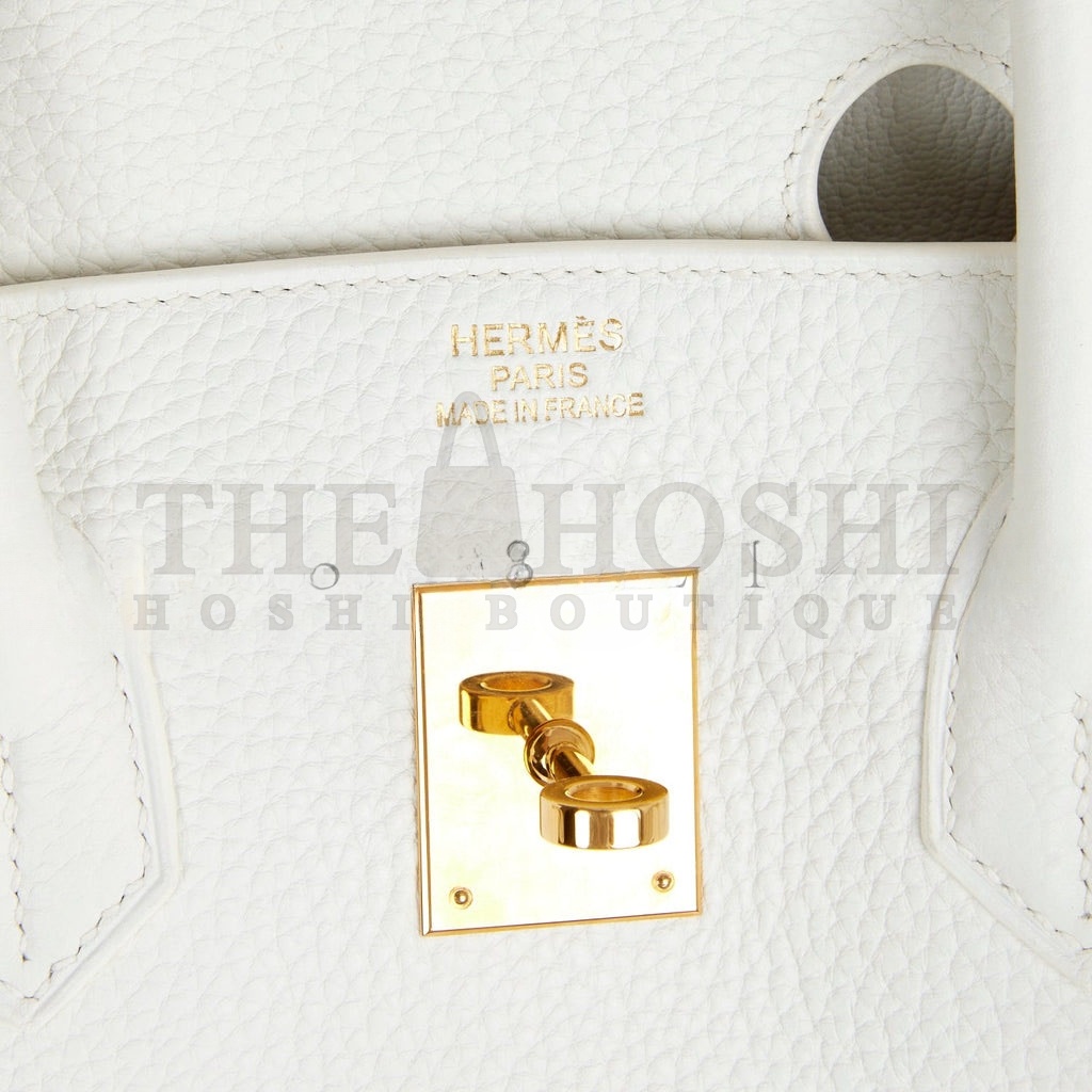 H**me5 BIRKIN 35 WHITE CLEMENCE GOLD HARDWARE (35*25*18cm) Master Quality